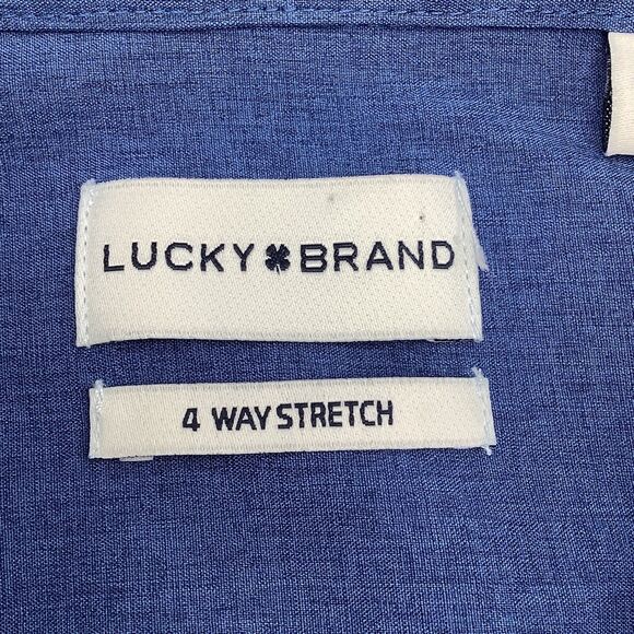 Lucky‎ Brand Slim Fit 4 Way Stretch Long Sleeve Button Up Shirt Size Small NWT - Picture 4 of 10